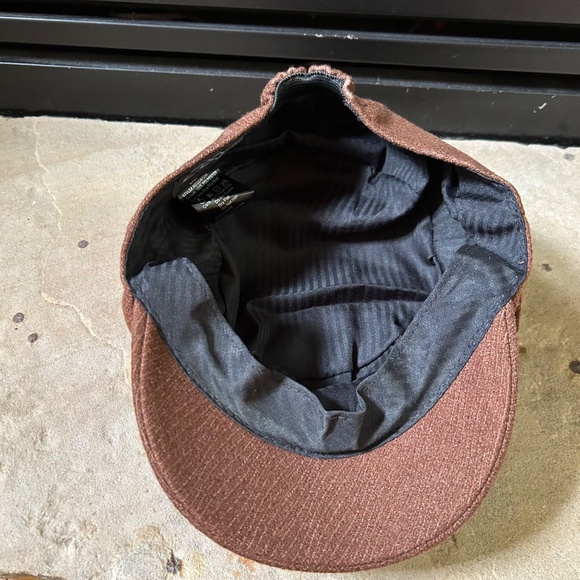 David & Young Army‎ Hat Women's Side Buttons Brown OS Military - Picture 5 of 7